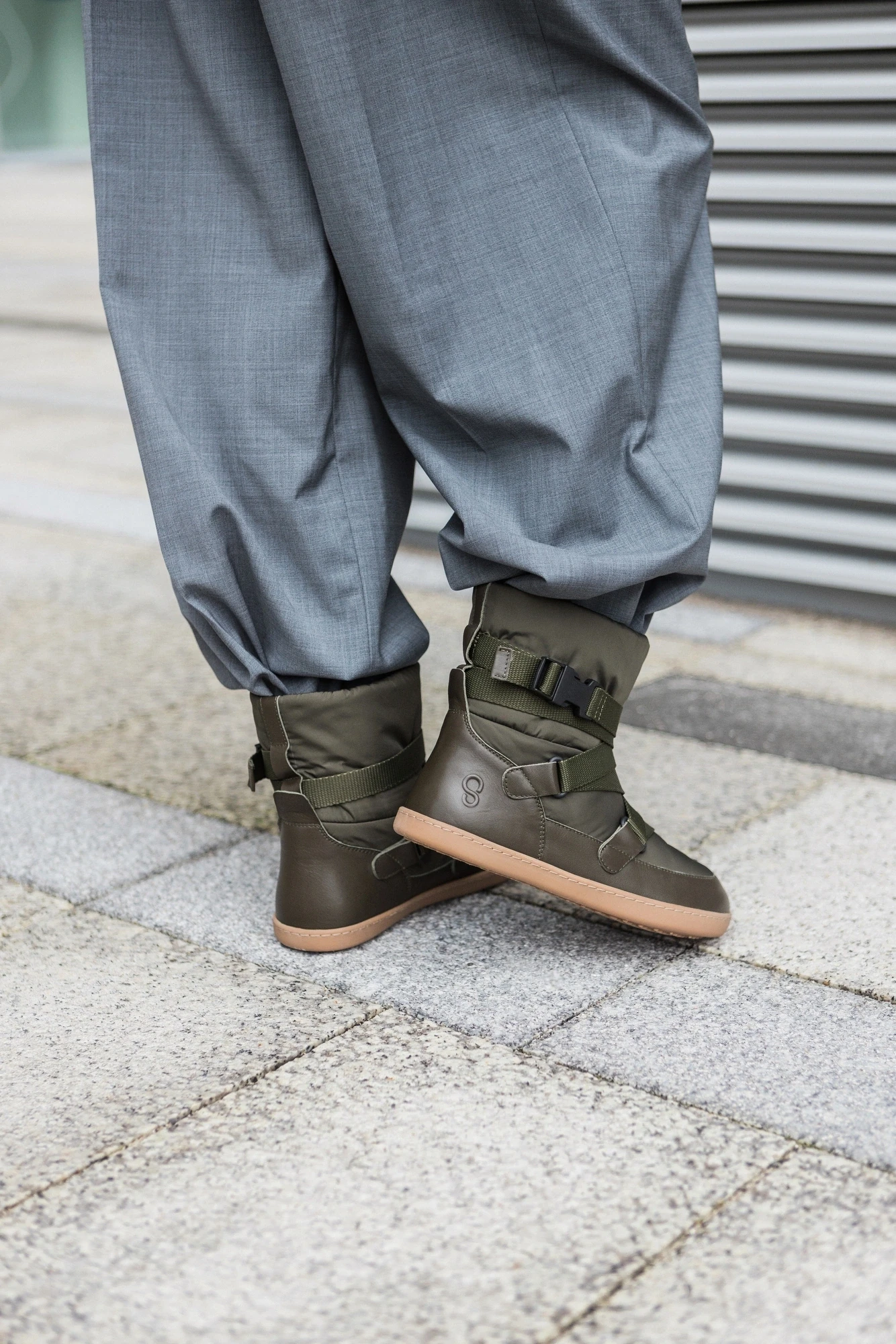 Босоногие ботинки Shapen FROSTY — оливковый, фото 16
